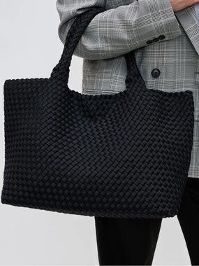 Sol and Selene large Sky’s the Limit Woven Tote Bag - Black